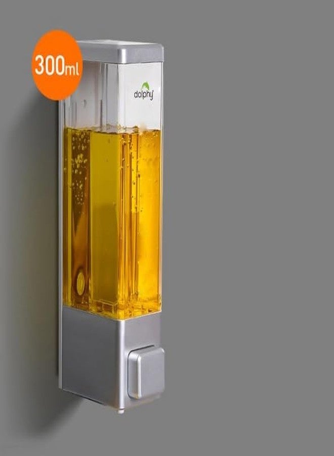 دولفي موزع صابون سائل دولفي 300 مل مثبت على الحائط من مادة ABS - فضي - Image 2